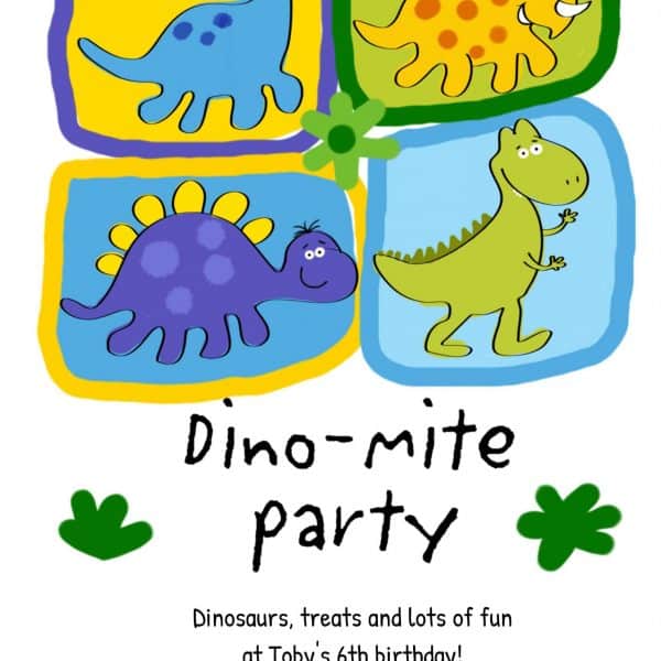 Invitatie de Botez Dinozauri