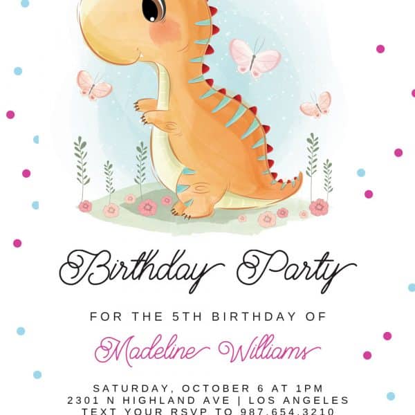 Invitatie de Botez Dinozaur