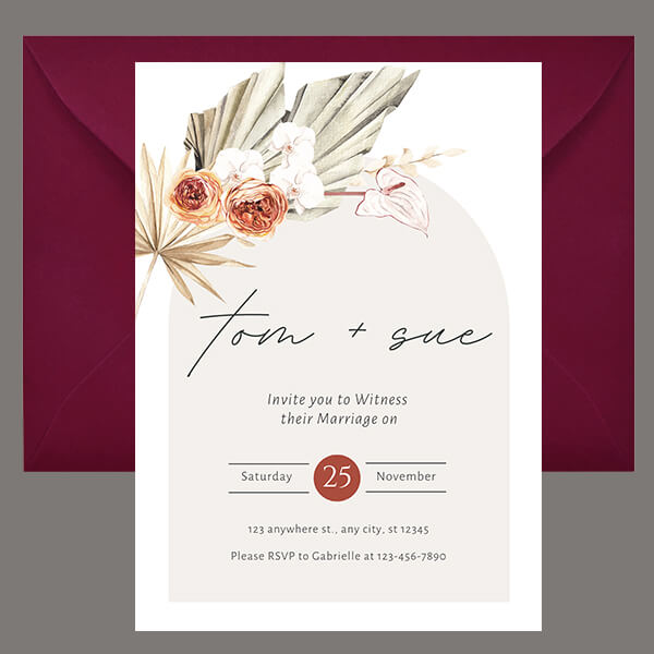 Invitatie pentru nunta Flowers